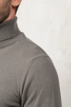 Pini Parma Dark Taupe Cashmere Turtleneck – Made In Italy Online
