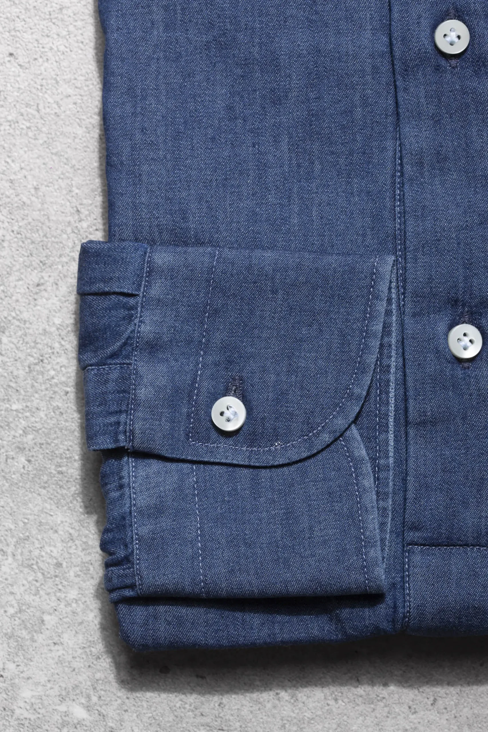 Pini Parma Denim Popover Shirt - Made In Italy New