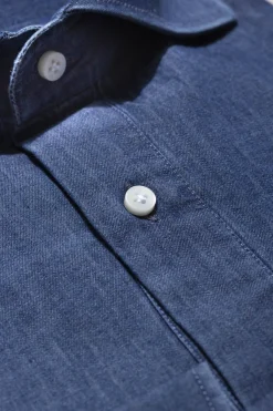 Pini Parma Denim Popover Shirt - Made In Italy New