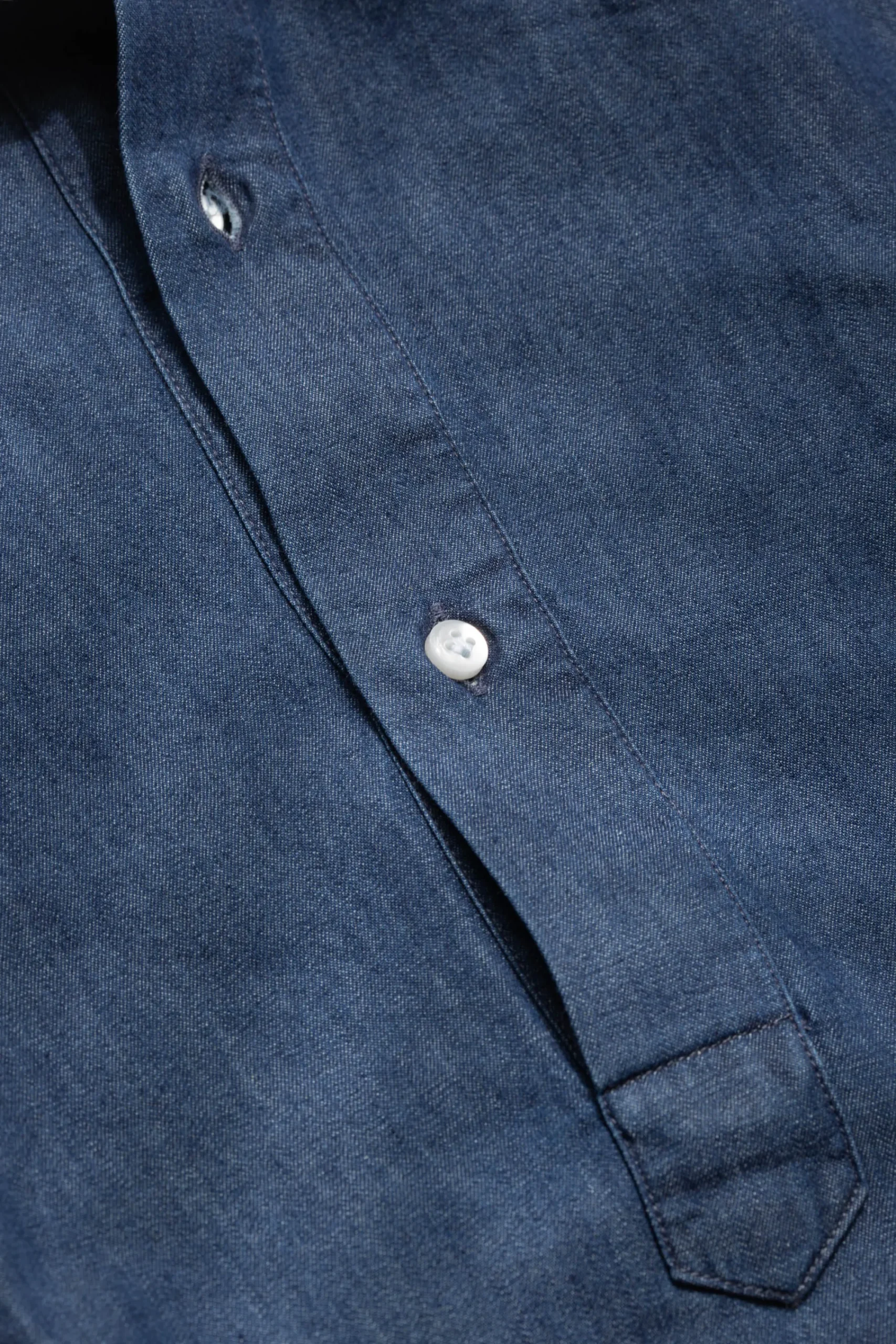 Pini Parma Denim Popover Shirt - Made In Italy New