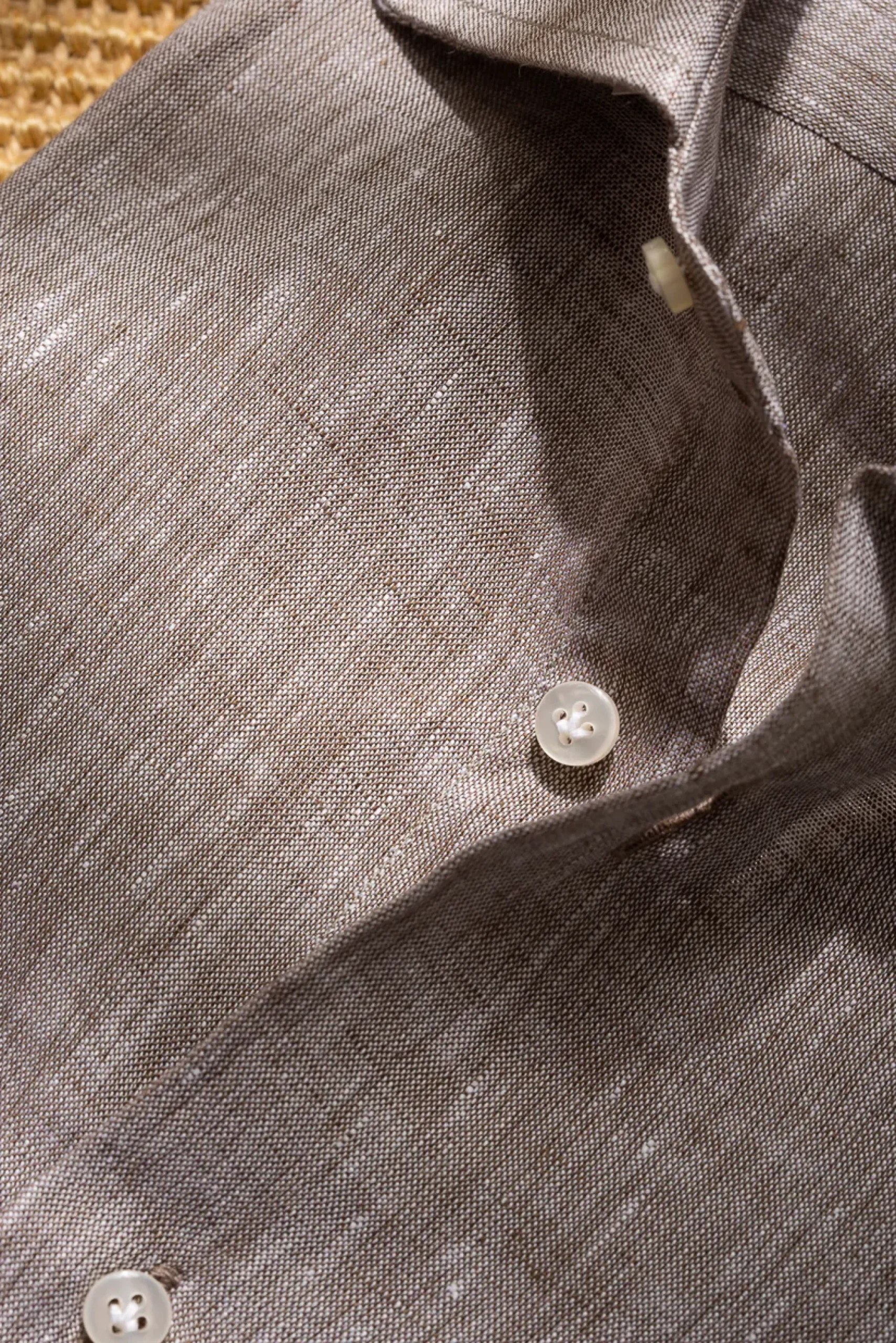 Pini Parma Desert Linen Popover Shirt - Made In Italy Fashion