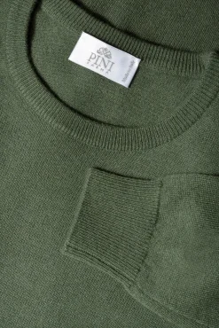 Pini Parma Green Cashmere Round Neck – Made In Italy Hot