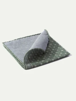 Pini Parma Green Fancy Pocket Square - Made In Italy Store