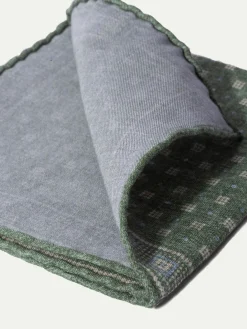 Pini Parma Green Fancy Pocket Square - Made In Italy Store