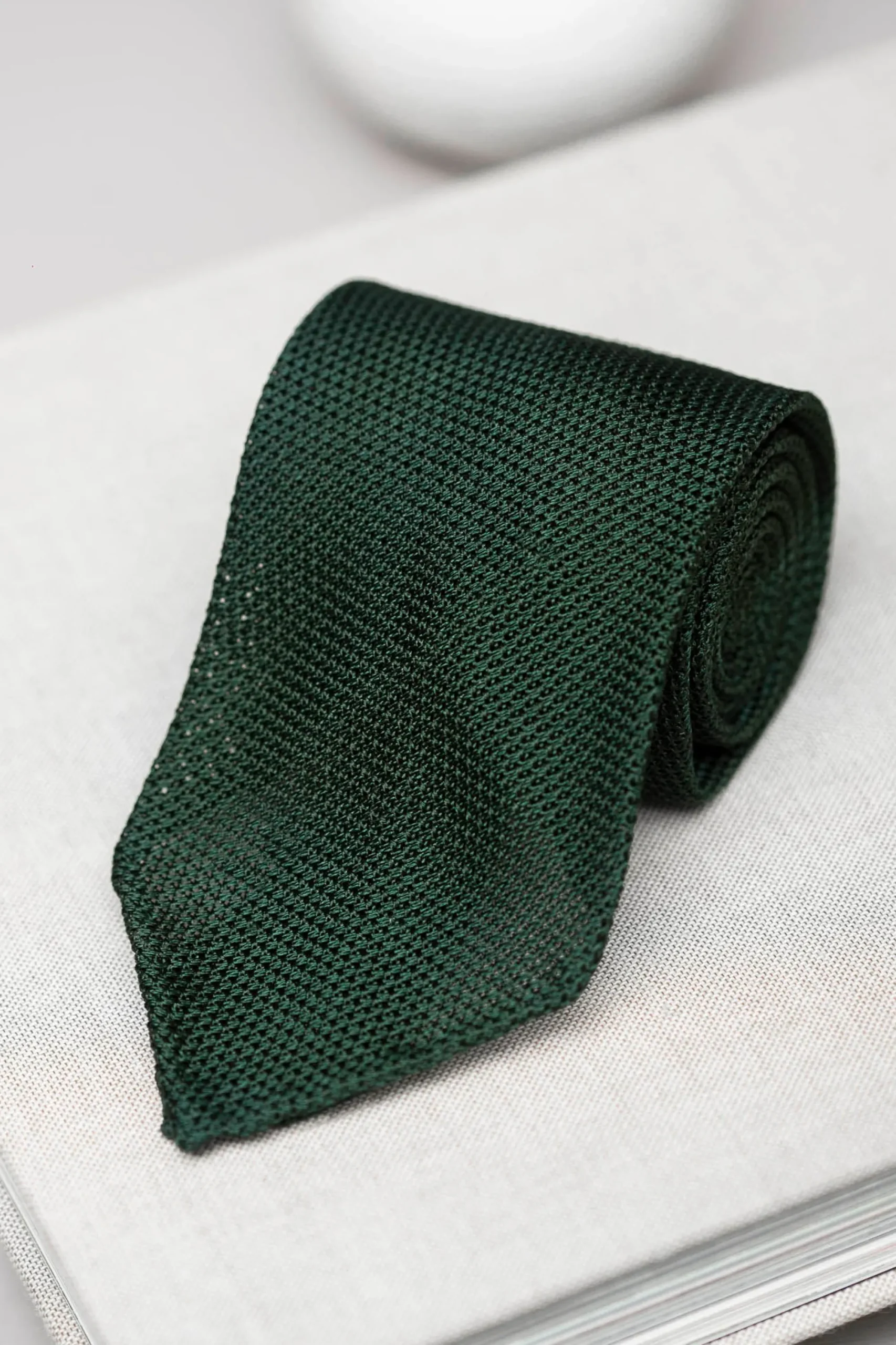 Pini Parma Green Grenadine Silk Tie - Hand Made In Italy Outlet