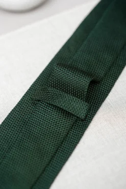 Pini Parma Green Grenadine Silk Tie - Hand Made In Italy Outlet