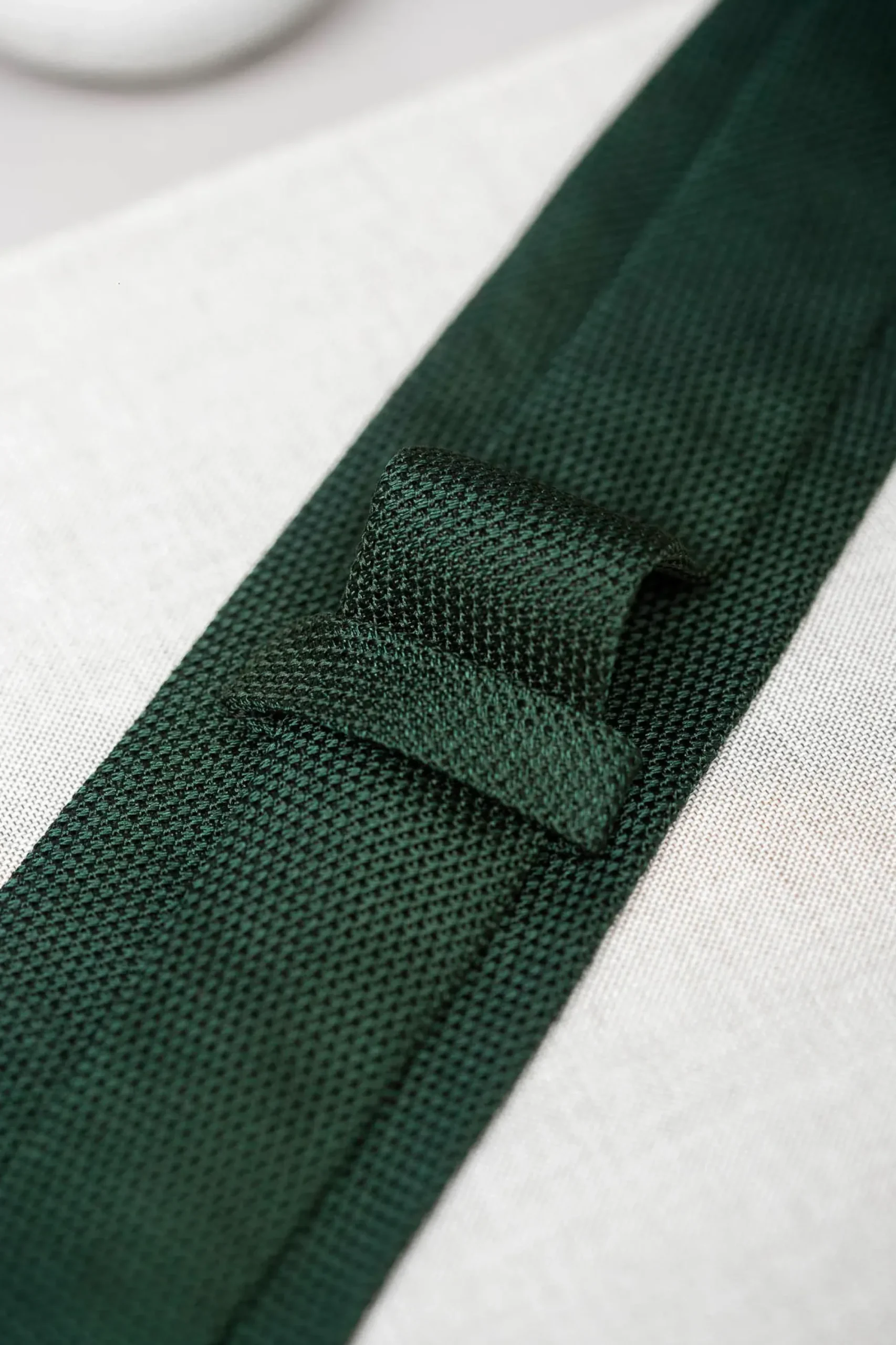 Pini Parma Green Grenadine Silk Tie - Hand Made In Italy Outlet