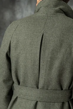 Pini Parma Green Raglan Coat – Made In Italy Best Sale