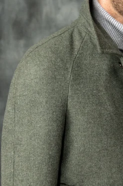 Pini Parma Green Raglan Coat – Made In Italy Best Sale
