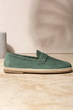 Pini Parma Green Suede Espadrilles - Made In Italy Store