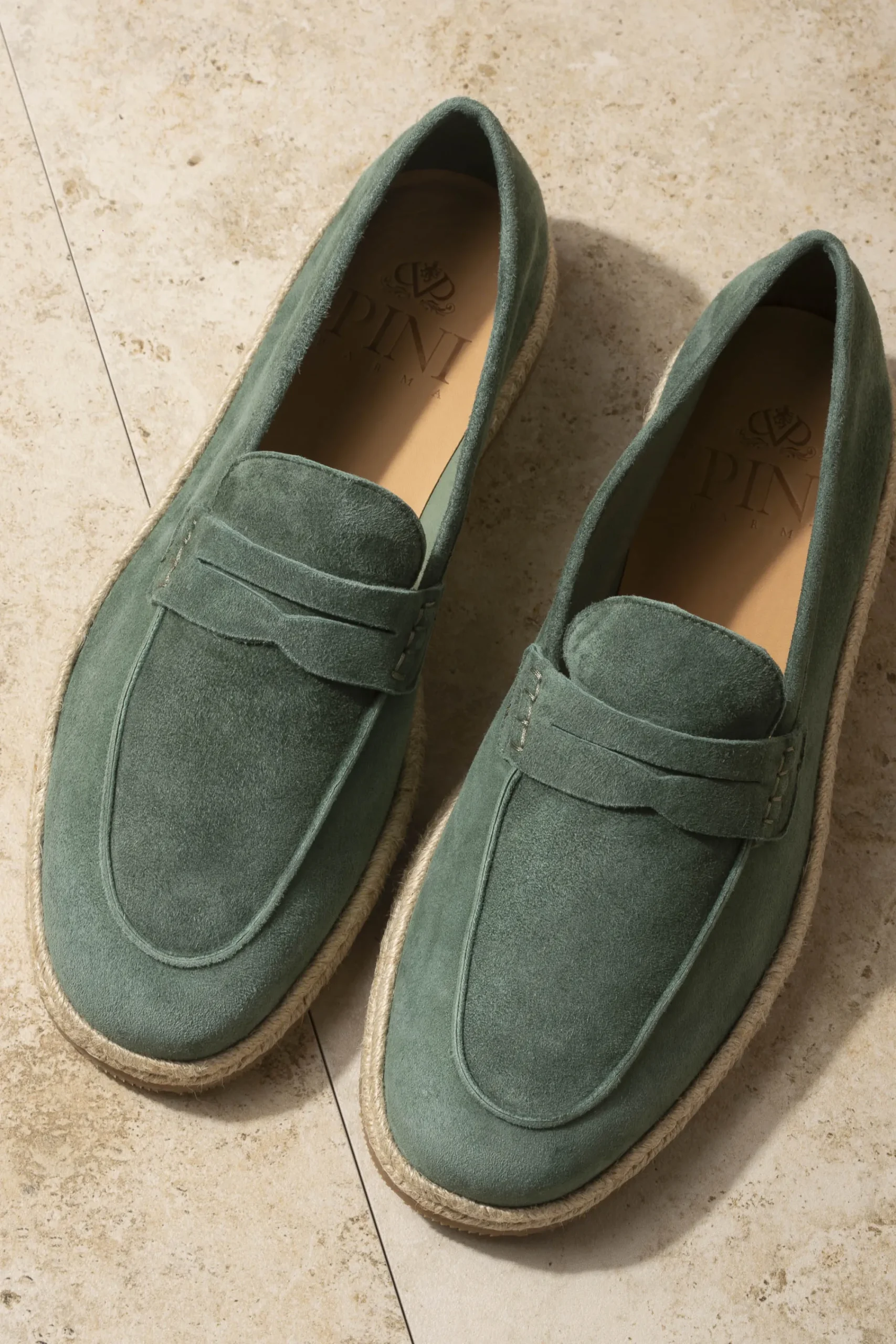 Pini Parma Green Suede Espadrilles - Made In Italy Store