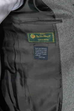 Pini Parma Grey Coat In Loro Piana Wool – Made In Italy Flash Sale