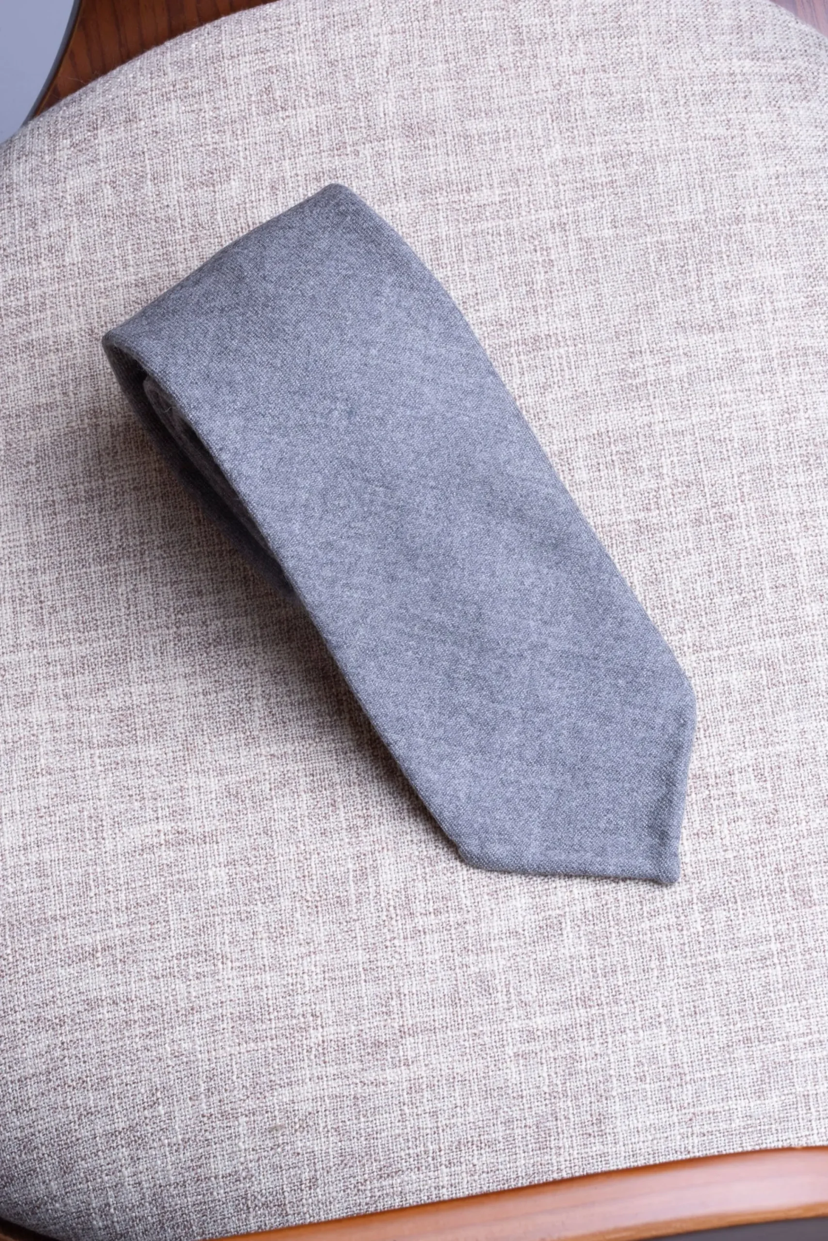 Pini Parma Grey Flannel Tie - Hand Made In Italy Hot