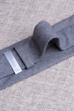 Pini Parma Grey Flannel Tie - Hand Made In Italy Hot