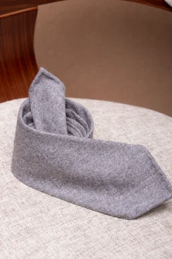 Pini Parma Grey Flannel Tie - Hand Made In Italy Hot