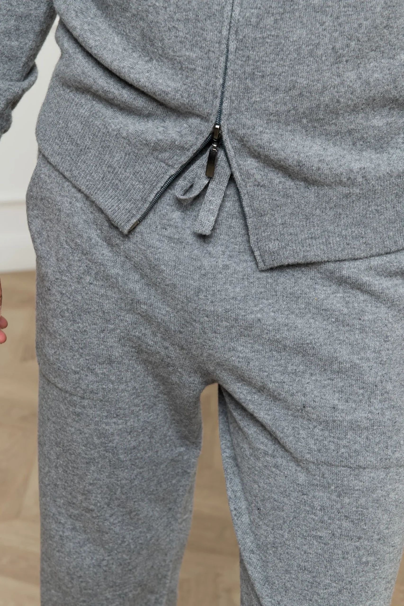 Pini Parma Grey Leisure Zip Hoodie - Made In Italy Flash Sale