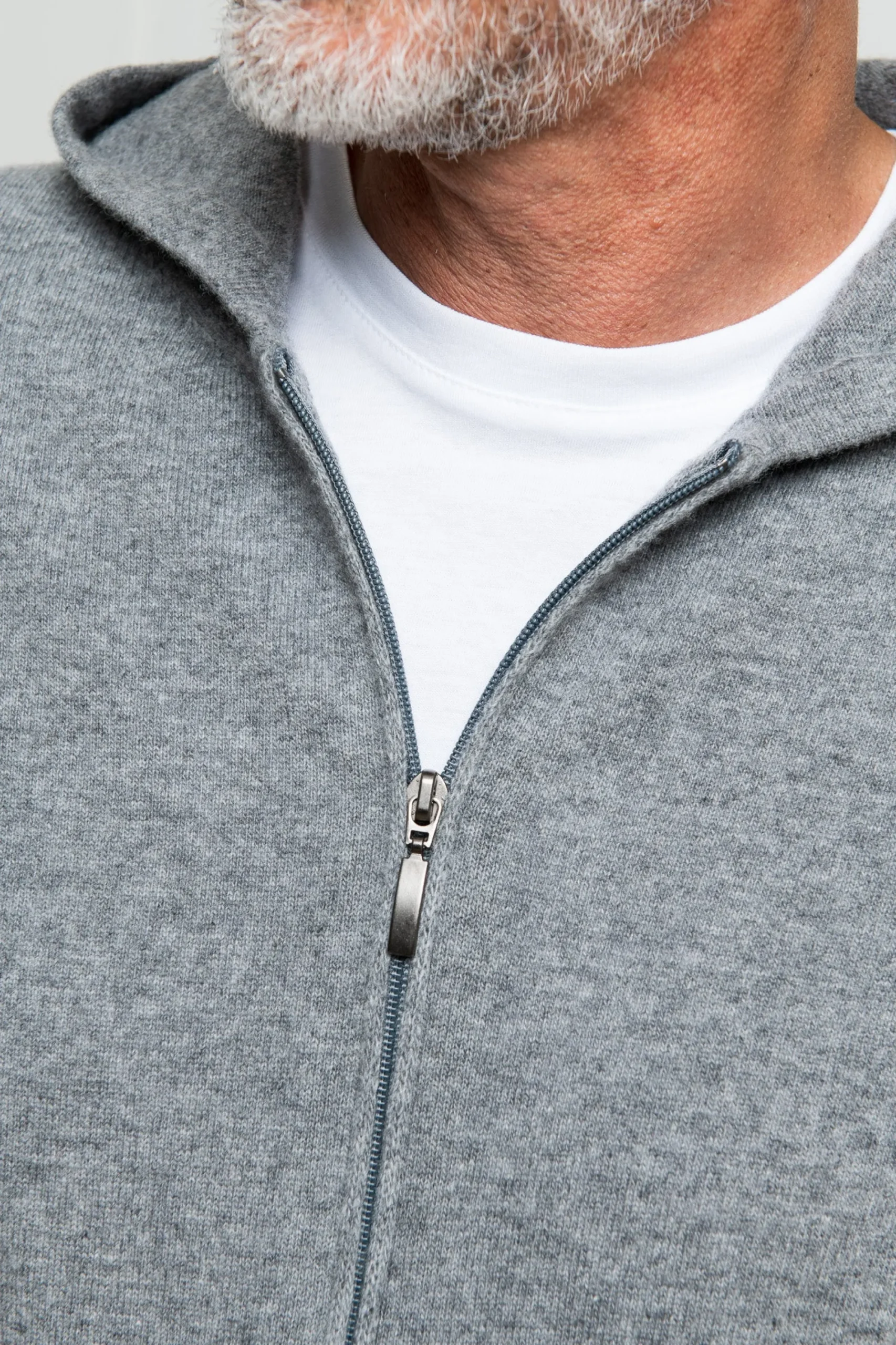 Pini Parma Grey Leisure Zip Hoodie - Made In Italy Flash Sale