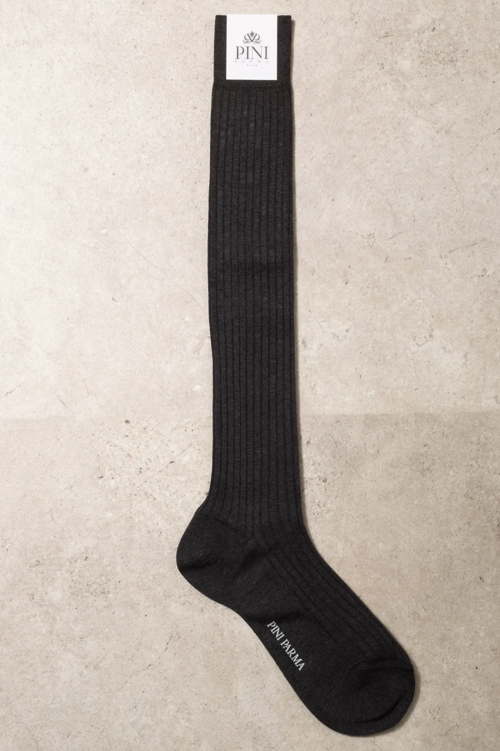 Pini Parma Grey Long Socks - Made In Italy Hot