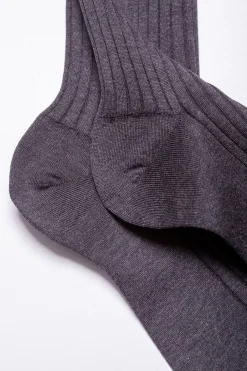 Pini Parma Grey Long Socks - Made In Italy Hot