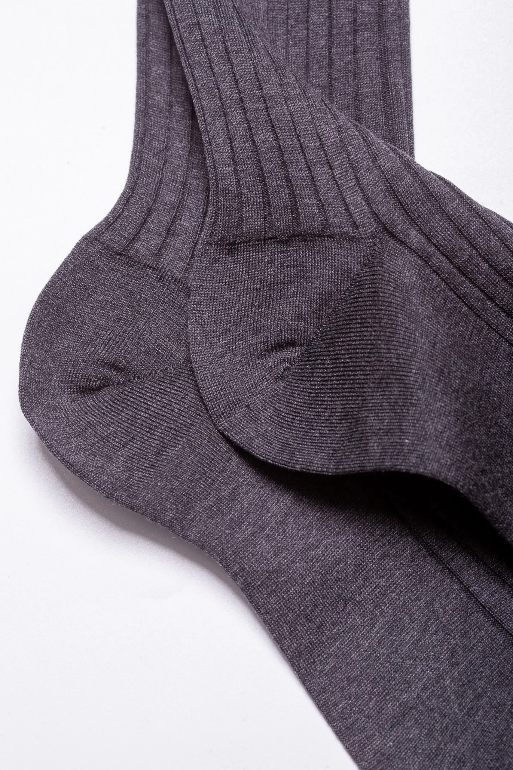Pini Parma Grey Long Socks - Made In Italy Hot