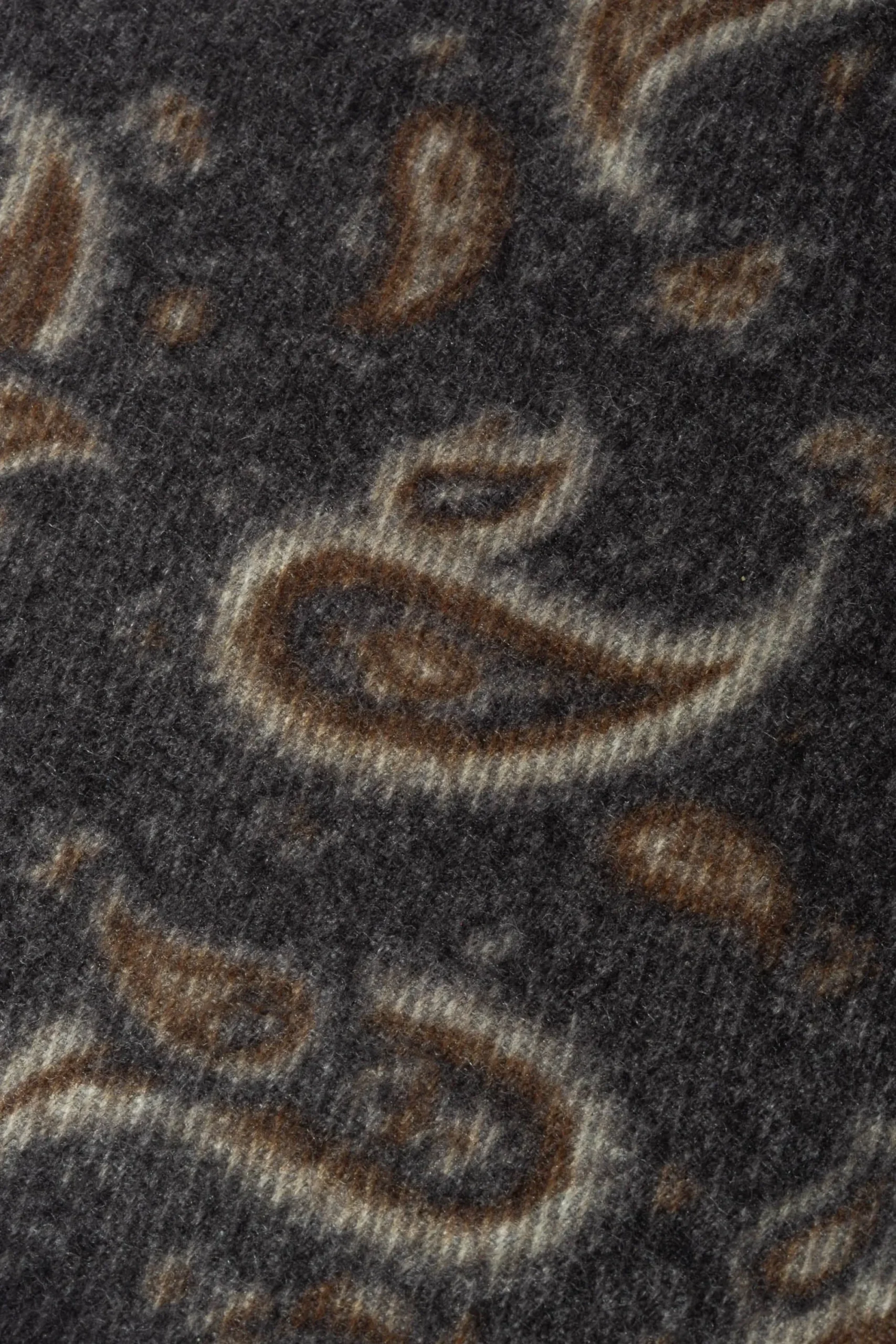 Pini Parma Grey Paisley Reversible Scarf - Made In Italy Cheap