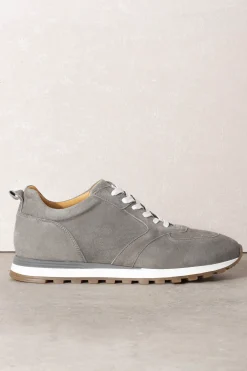 Pini Parma Grey Runners - Made In Italy Flash Sale