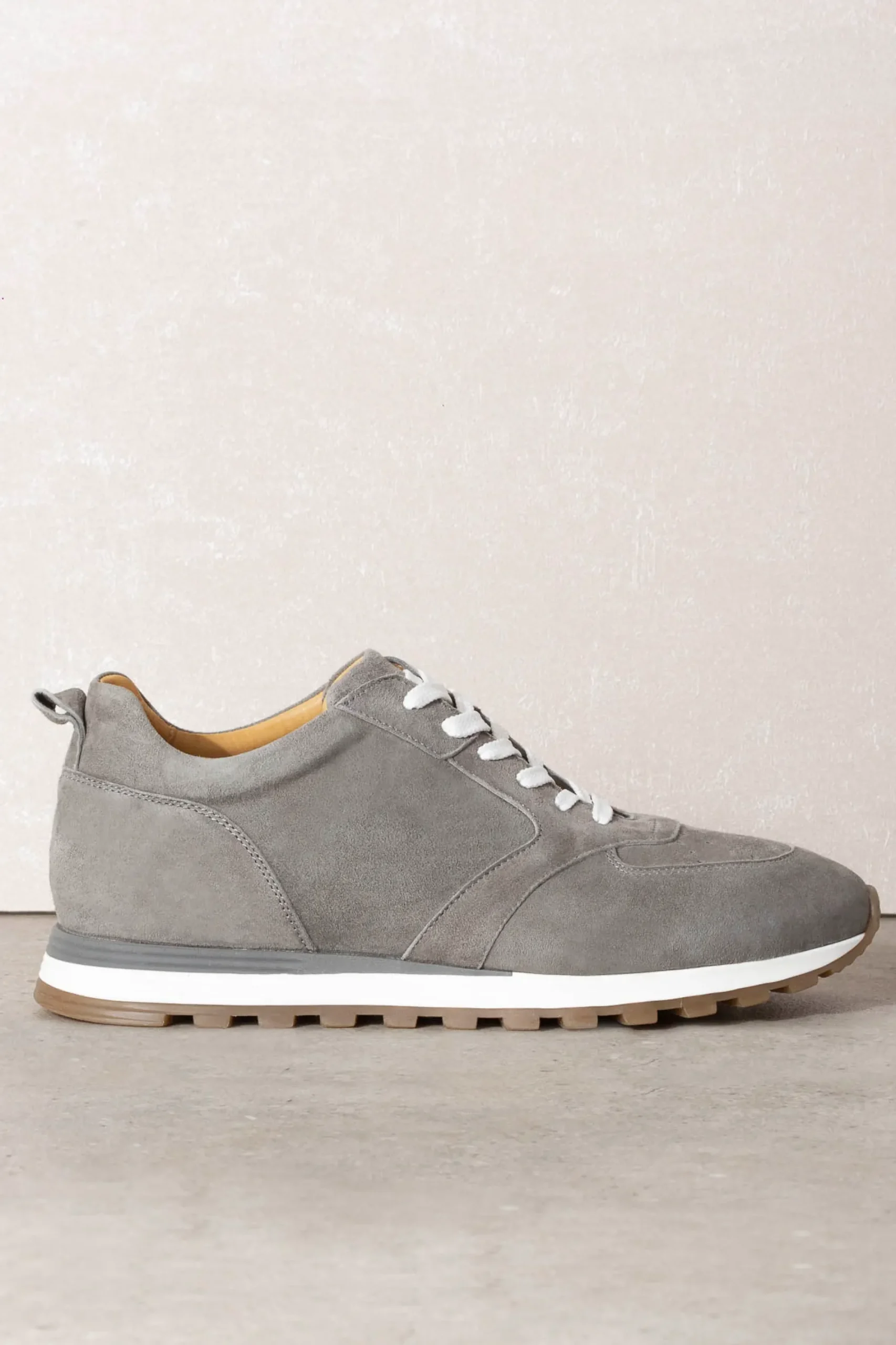 Pini Parma Grey Runners - Made In Italy Flash Sale