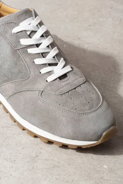 Pini Parma Grey Runners - Made In Italy Flash Sale