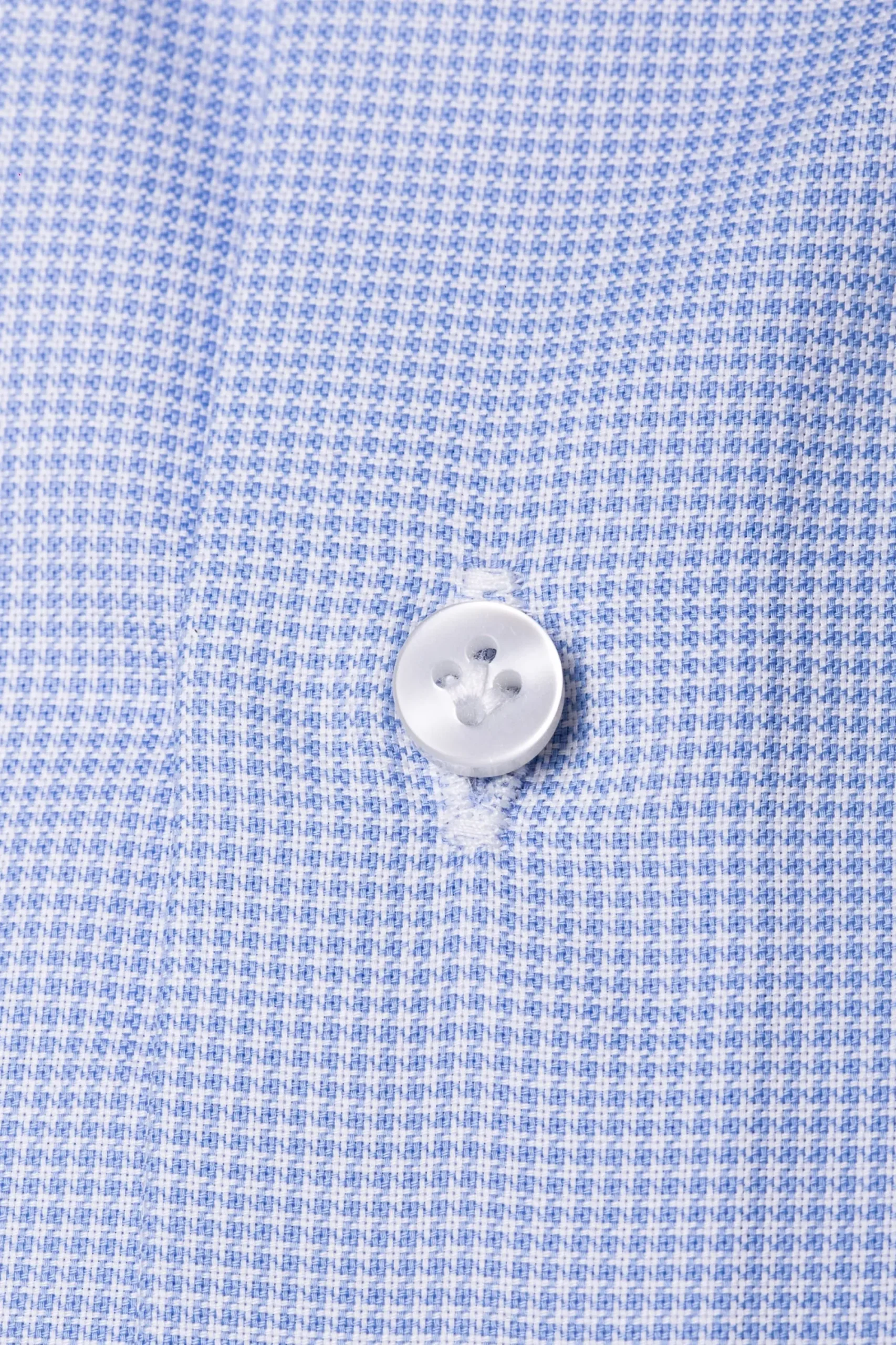 Pini Parma Houndstooth Light Blue Shirt - Made In Italy Sale