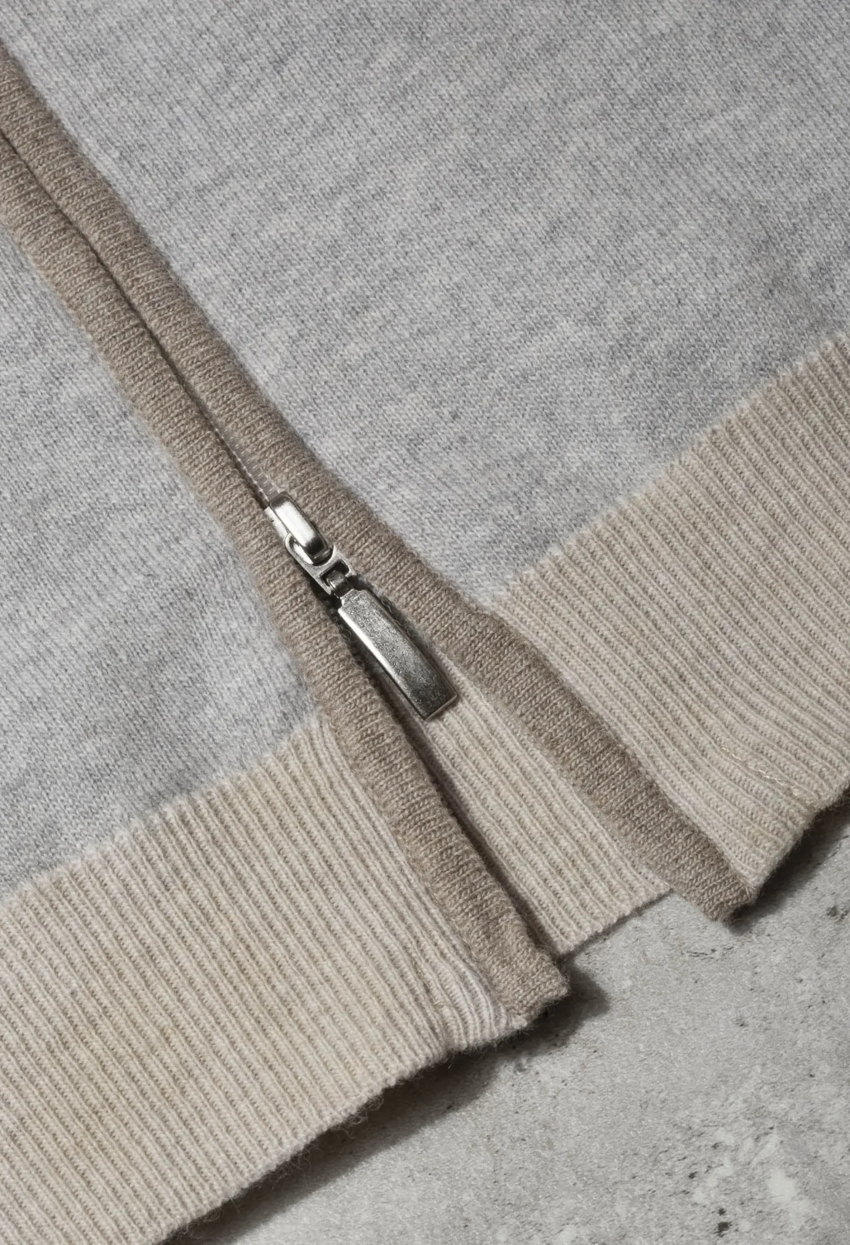 Pini Parma Ice And Taupe Full Zip Cardigan – Made In Italy Best