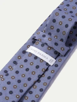 Pini Parma Light Blue Fancy Silk Tie - Made In Italy Outlet