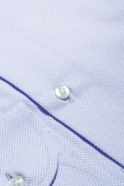 Pini Parma Light Blue Micro Fancy Shirt - Made In Italy Online