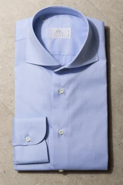 Pini Parma Light Blue Shirt "Sartoriale Collection" - Made In Italy Sale