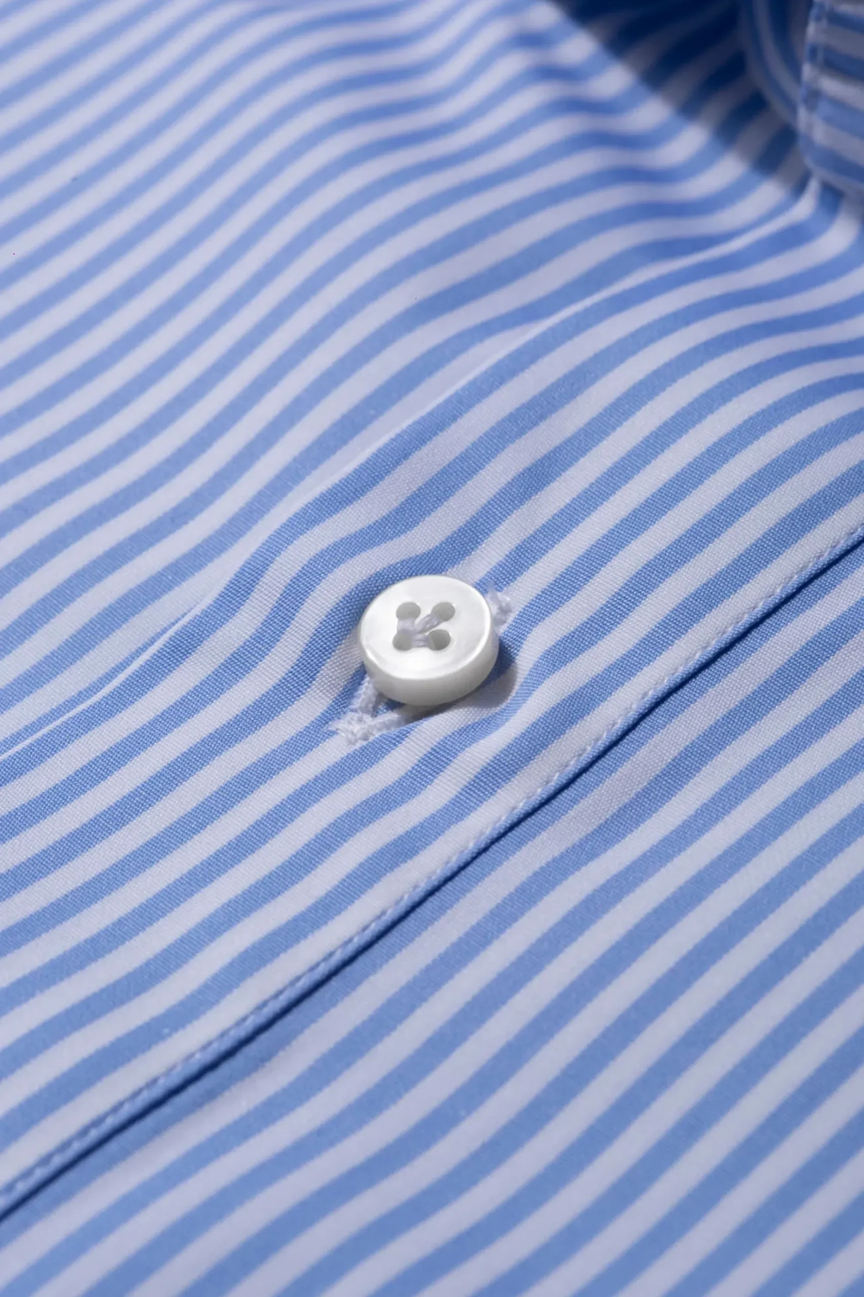Pini Parma Light Blue Striped Popover Shirt - Made In Italy New