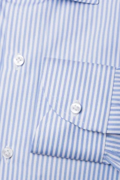 Pini Parma Light Blue Striped Shirt - Made In Italy Best