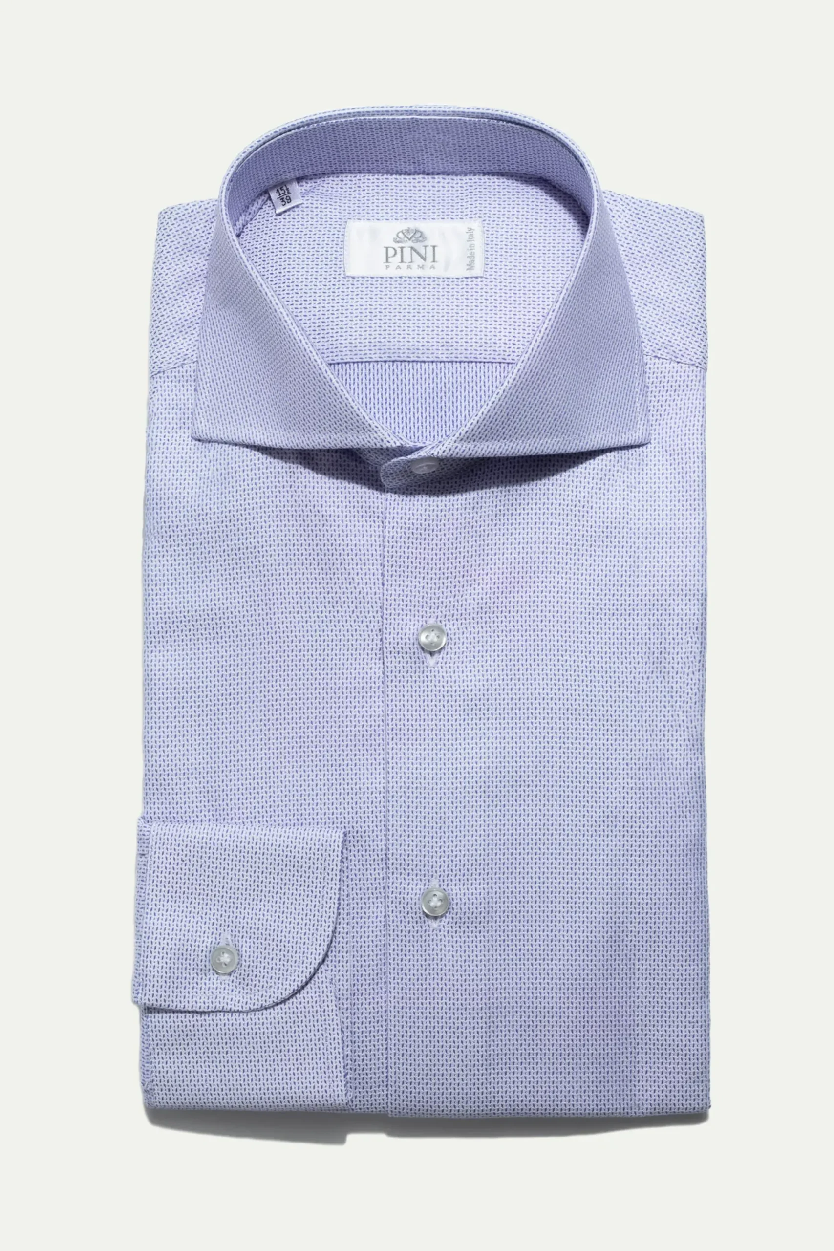 Pini Parma Light Blue Textured Shirt - Made In Italy Discount