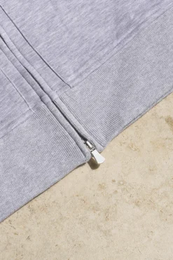 Pini Parma Light Grey Leisure Zip Hoodie - Made In Italy Fashion