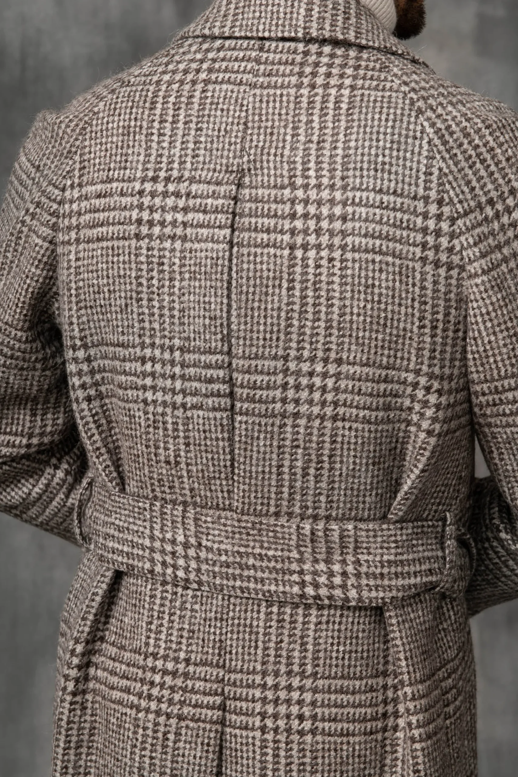 Pini Parma Prince Of Wales Alpaca Raglan Coat – Made In Italy Discount