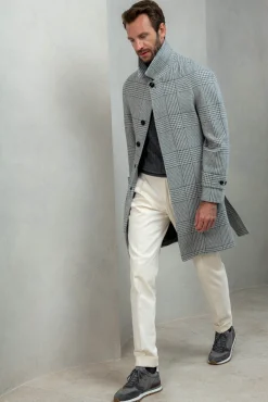 Pini Parma Prince Of Wales Raglan Coat – Made In Italy Hot