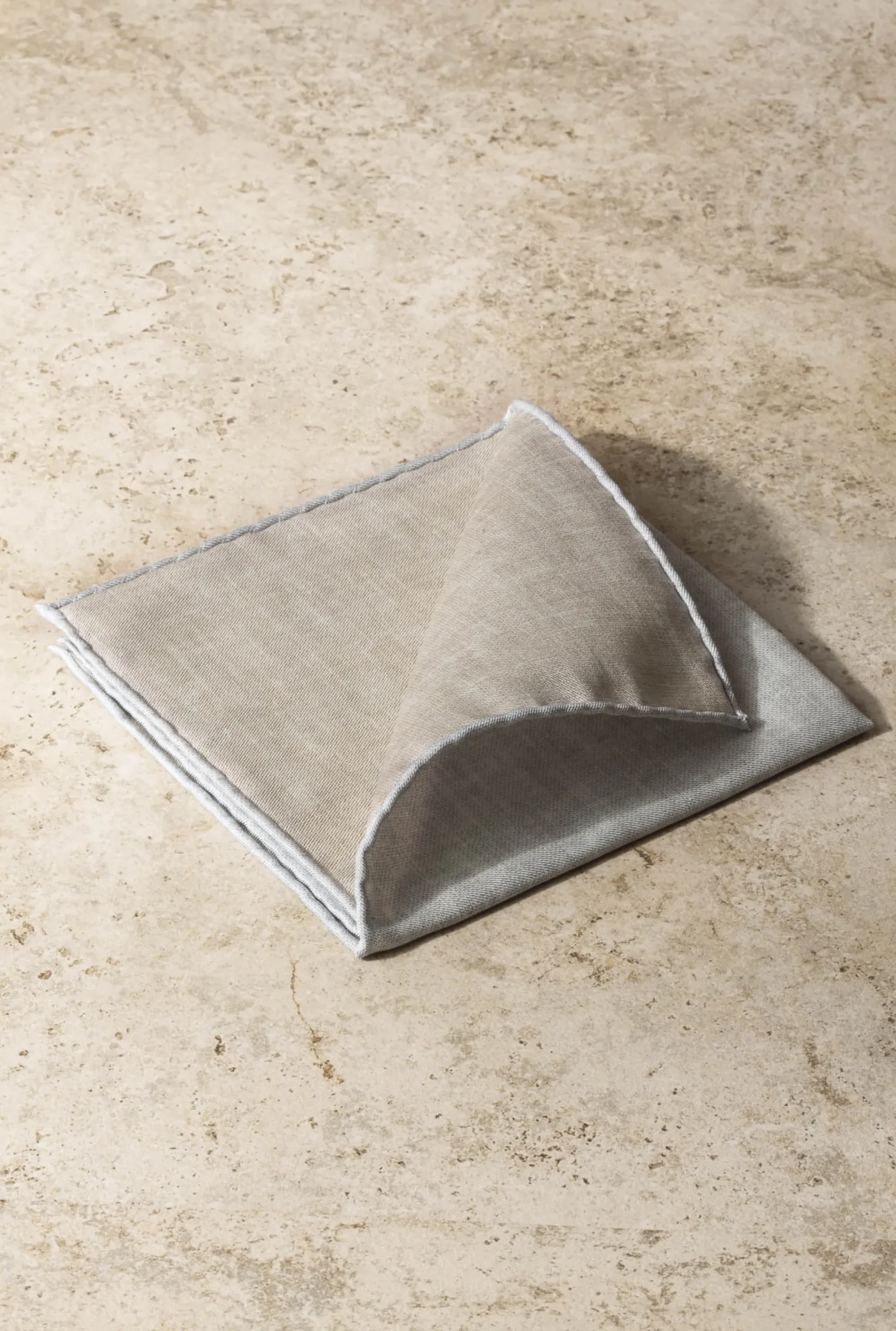 Pini Parma Sage Reversible Pocket Square - Made In Italy Store
