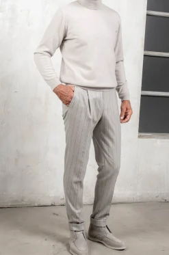 Pini Parma Sand Cashmere Turtleneck – Made In Italy Online