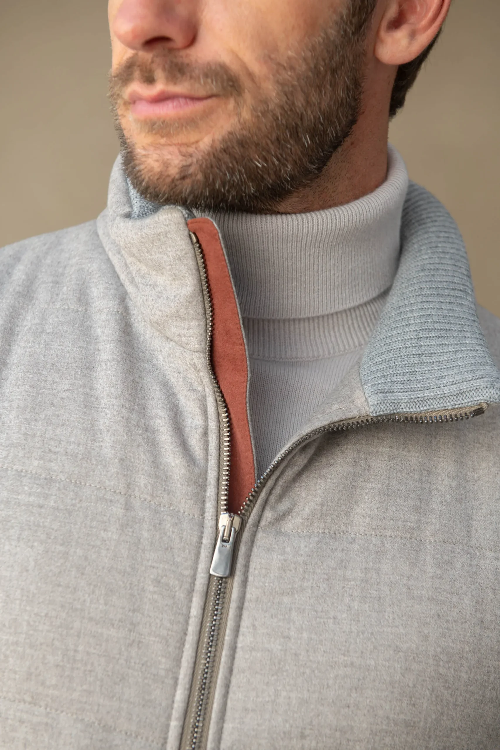 Pini Parma Sand Cashmere Turtleneck – Made In Italy Online