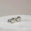 Pini Parma Silver Cufflinks - Made In Italy Outlet