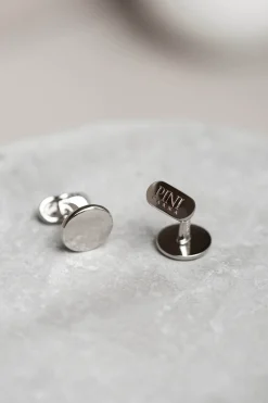 Pini Parma Silver Cufflinks - Made In Italy Outlet