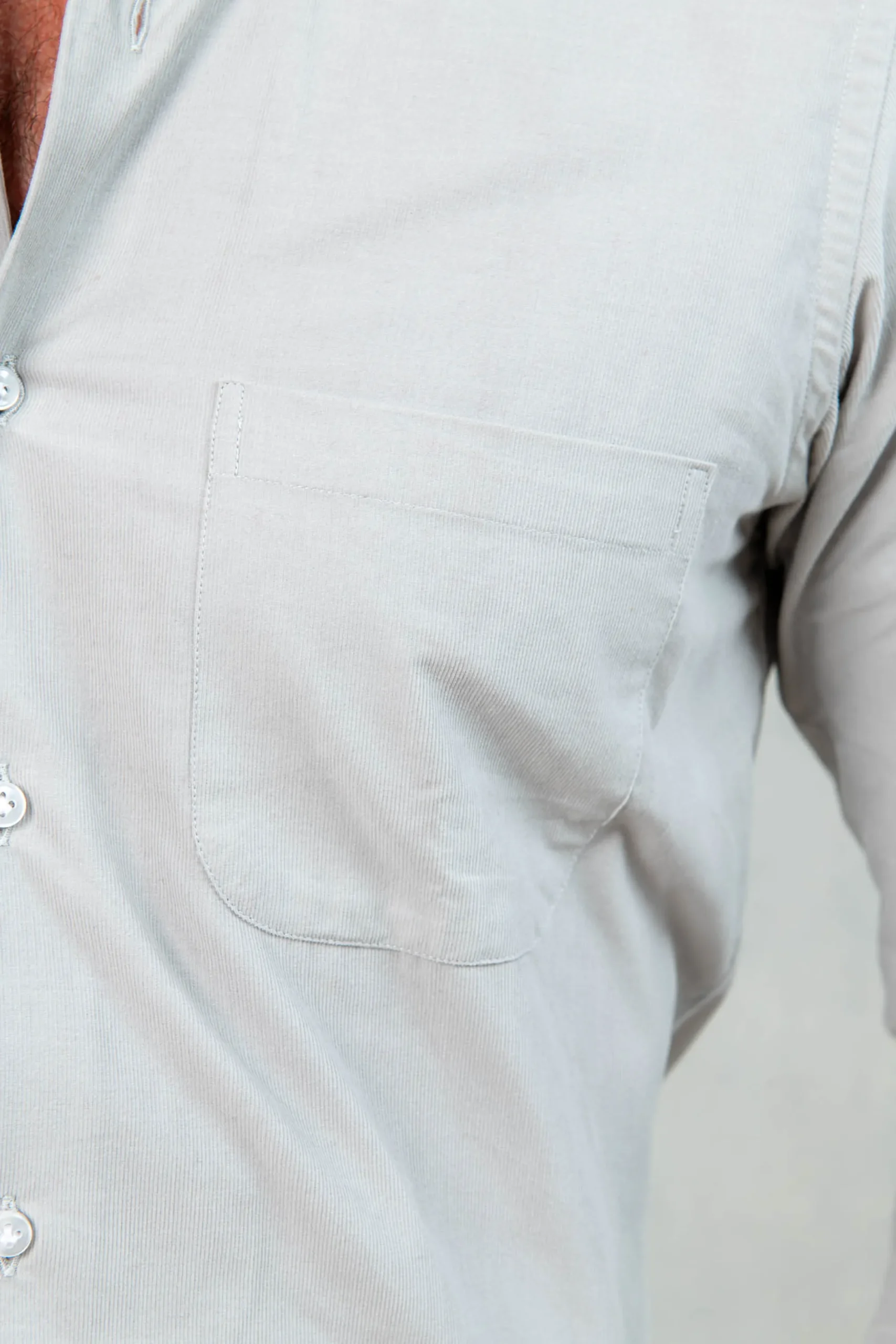 Pini Parma Stone Button Down Velvet Effect Shirt - Made In Italy Outlet