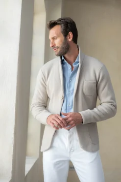 Pini Parma Stone Knitted Jacket – Wool And Cashmere – Made In Italy Hot