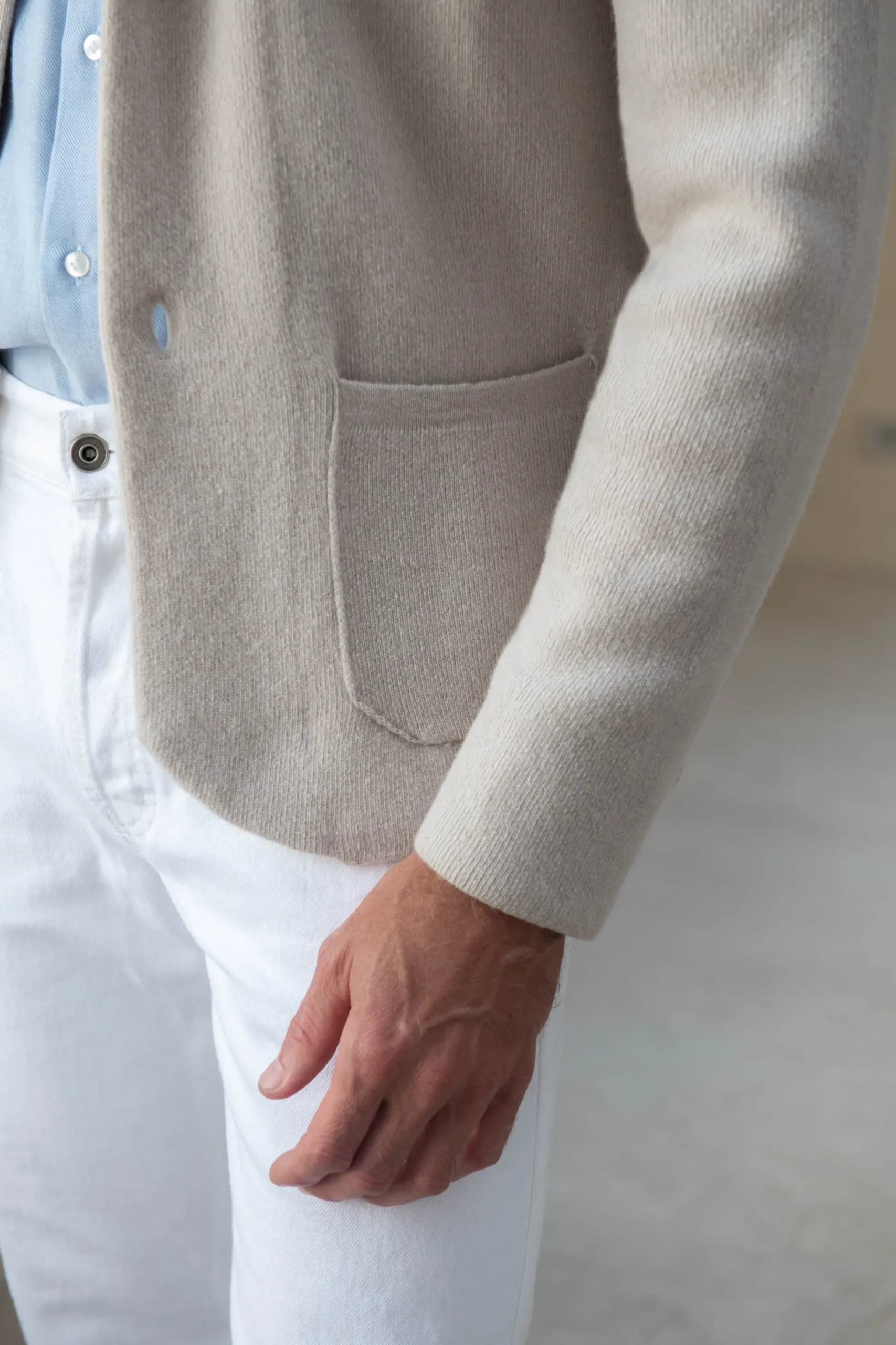 Pini Parma Stone Knitted Jacket – Wool And Cashmere – Made In Italy Hot