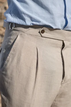 Pini Parma Stone Linen Shorts - Made In Italy Cheap