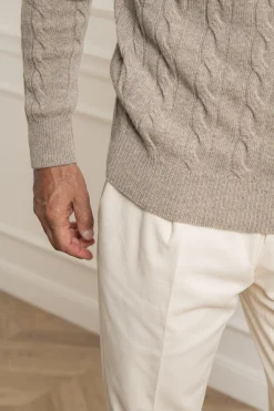 Pini Parma Taupe Turtleneck – Made In Italy New