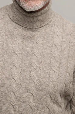 Pini Parma Taupe Turtleneck – Made In Italy New